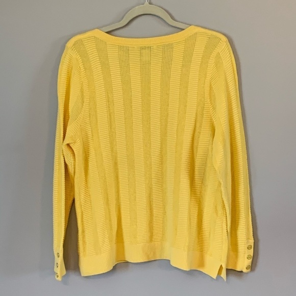 Gorgeous yellow CJ Banks sweater size X 14W - Picture 5 of 12
